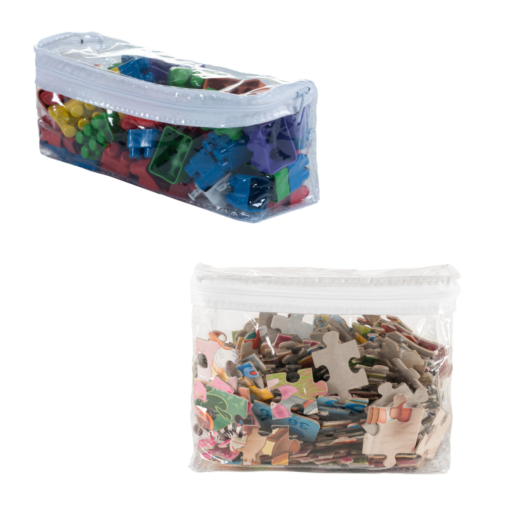 Kit 6 Saco Para Guardar Brinquedos Peças Pequenas Com Zíper