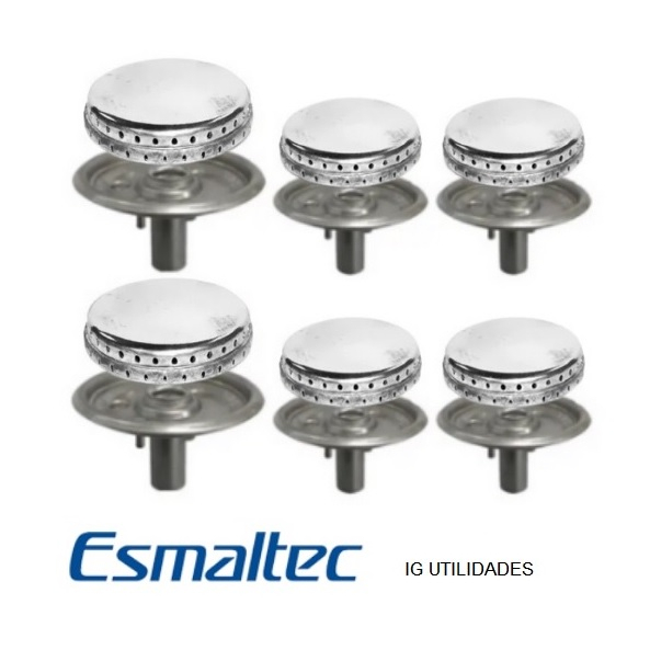 Kit Espalhador e Queimador Esmaltec Veneza 6 Bocas Alumínio