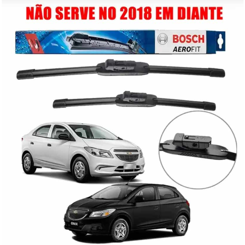 Kit Palheta Dianteira Traseira Bosch Chevrolet Onix 2013 a 2018 em Oferta na Shopee
