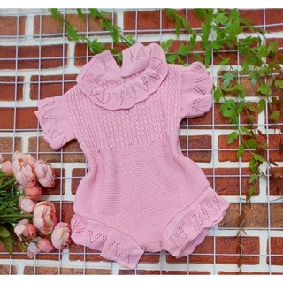 Body para bebê de tricô
