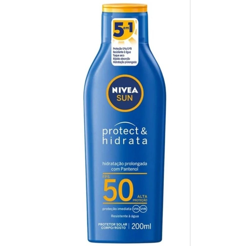 Protetor Solar Nivea Sun Protect & Hidrata FPS 50 200ml em Oferta na Shopee