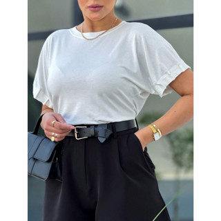 110 feminina t-shirt blusa manga curto Camisetas lisa 110