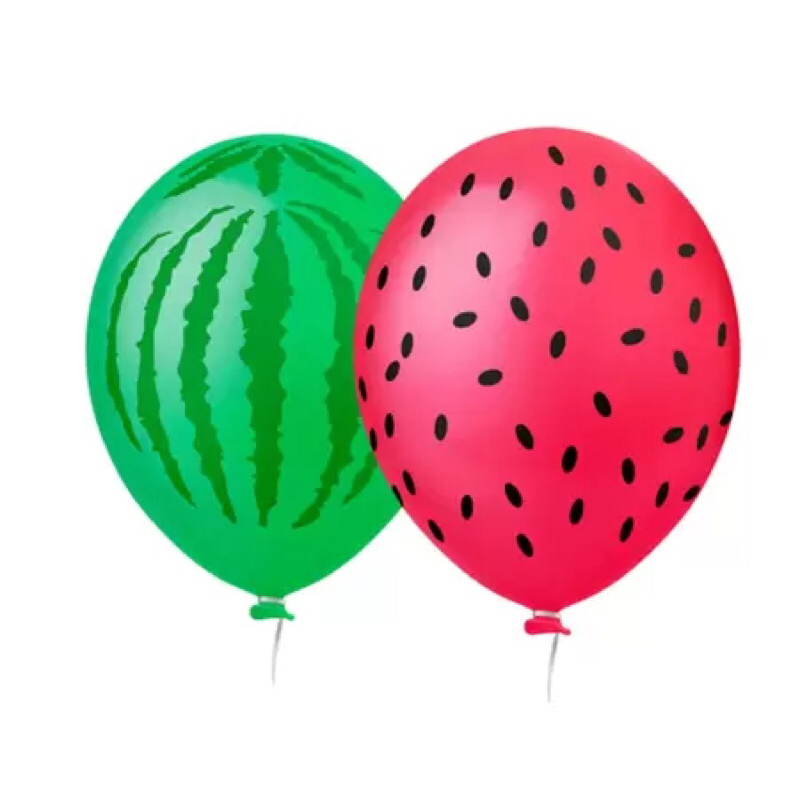 25 UN. Balão Bexiga FESTA E DECORAÇÃO Melancia Sortido 11 pol Redondo