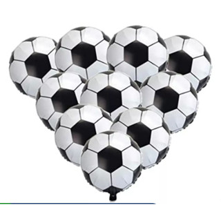 Balão Metalizado Mini Bola de Futebol Centro de Mesa 10 Polegadas 22cm festas Decoração
