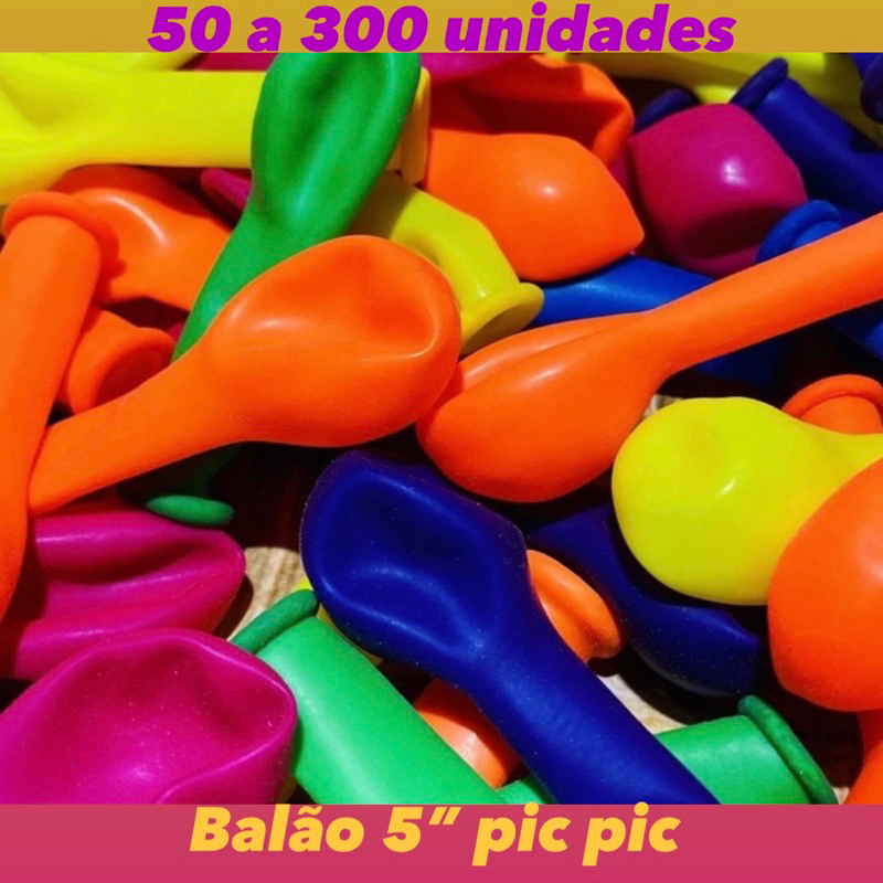 50~250 balão neon misto número tamanho 5 pic pic brilha na Luz negra em Oferta na Shopee