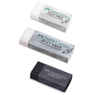 Borracha Faber Castell Dust Free Colors Branca Supersoft Black Preta em Oferta na Shopee