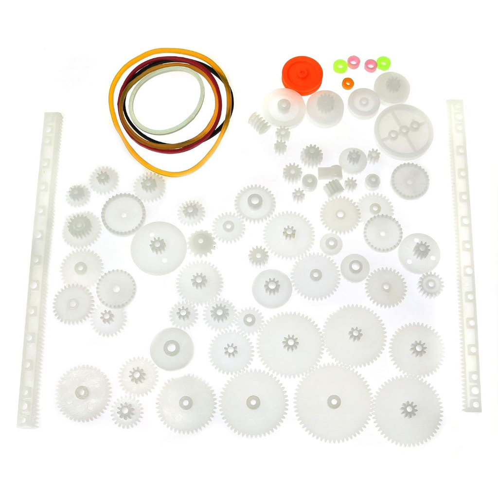Kit 75 Engrenagens Plásticas Polias Correias Pinhão Completo