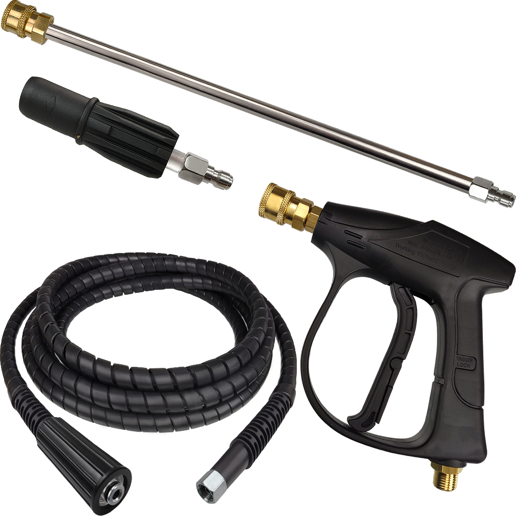 Pistola Bico Tubeira 40cm Engate Rápido Mangueira Trama de Nylon Proteção Lavadora Gong X230
