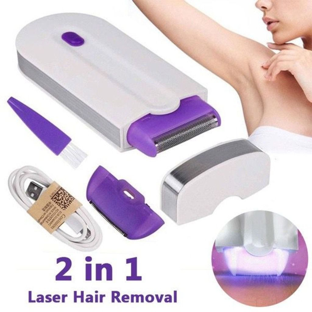 Depilador laser recarregavel removedor pelos Depilador Removedor De Pelos facial e Corporal sem fio 2 em1 Elétrico