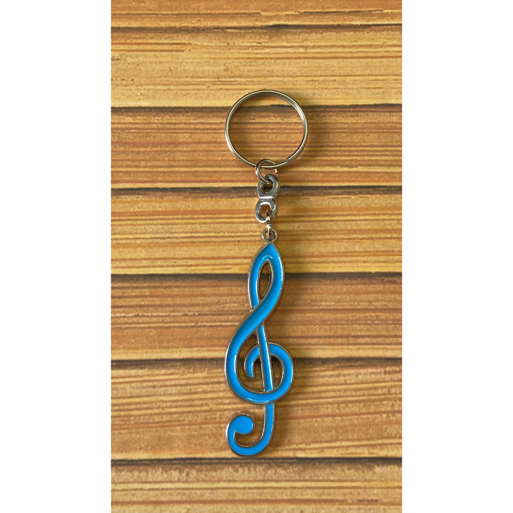 Chaveiro Clave de Sol em Metal Azul