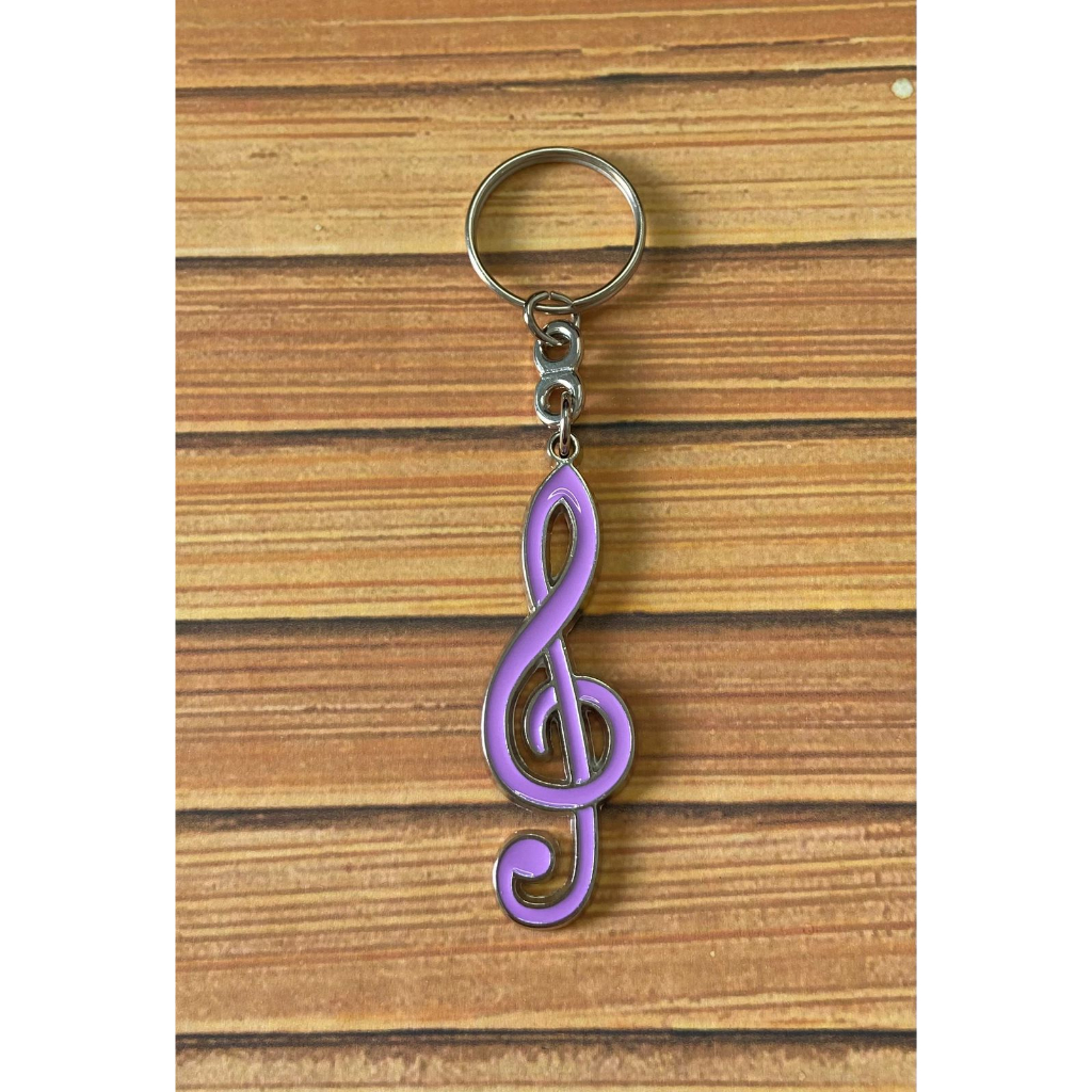 Chaveiro Nota Musical Clave de Sol Lilas