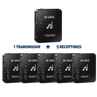 5 Receptores + 1 Transmissor - Monitor De Palco Sem Fio Profissional M-Vave - Recarregável Sem Fio/Receptor De Transmissão
