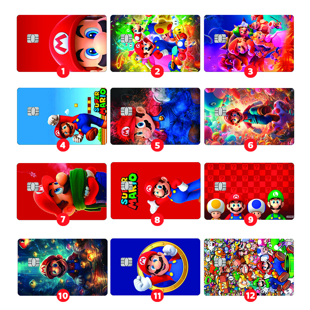 Adesivo Para Cartão Mario Bros Nintendo Desenho Skin Adesiva Proteção Cartão de Credito Debito Vale Refeição  Alimentaçã em Oferta na Shopee