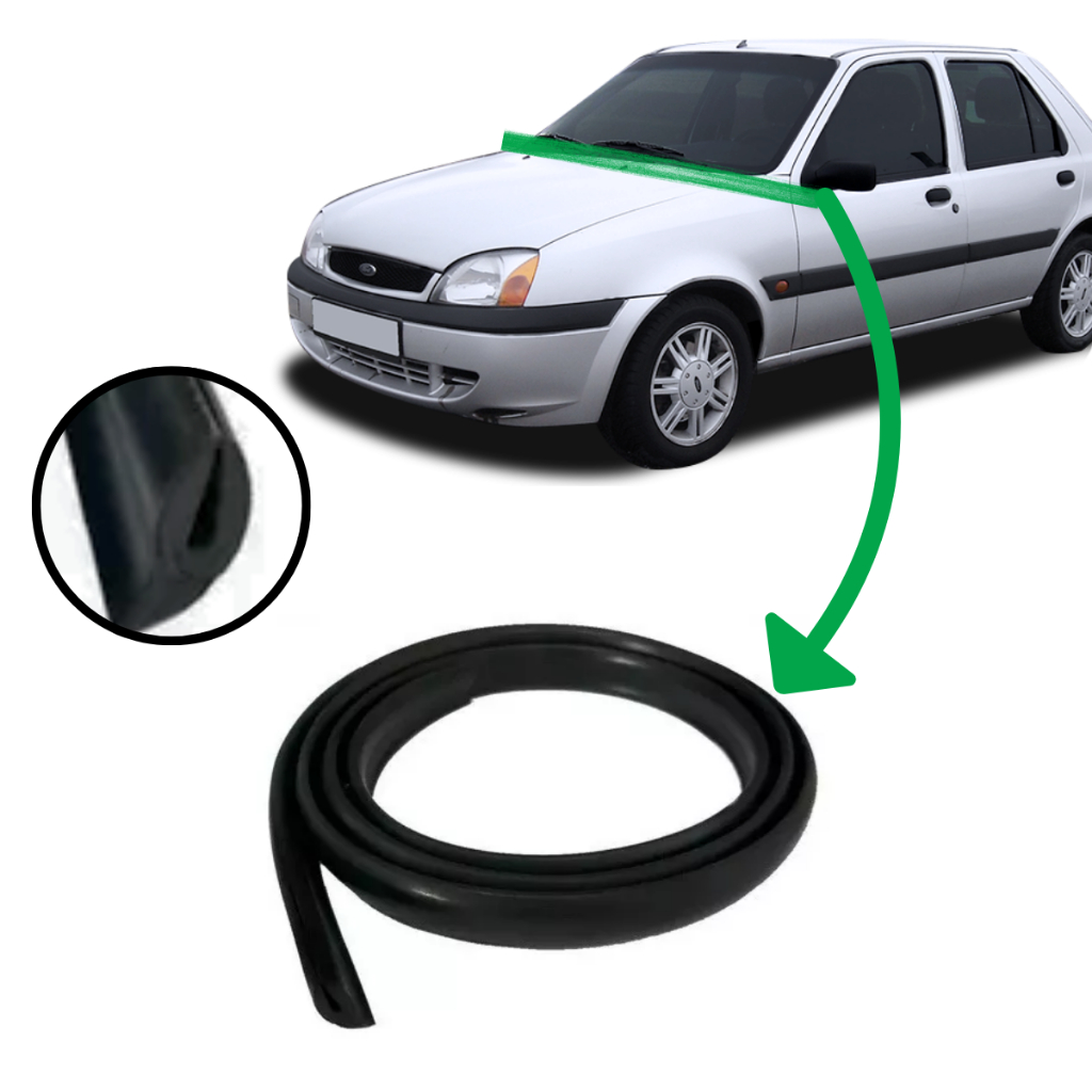Borracha Friso Acabamento Churrasqueira Parabrisa Compativel Ford Fiesta