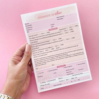 Ficha de Anamnese de Cílios