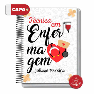 Caderno Técnico Em Enfermagem Personalizado com seu Nome em Oferta na Shopee