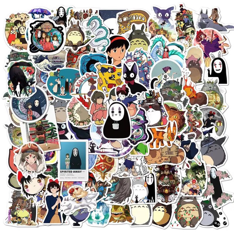 Conjunto de adesivos avulsos pra decoração Totoro e Studio Ghibli (com 10 peças sortidas)