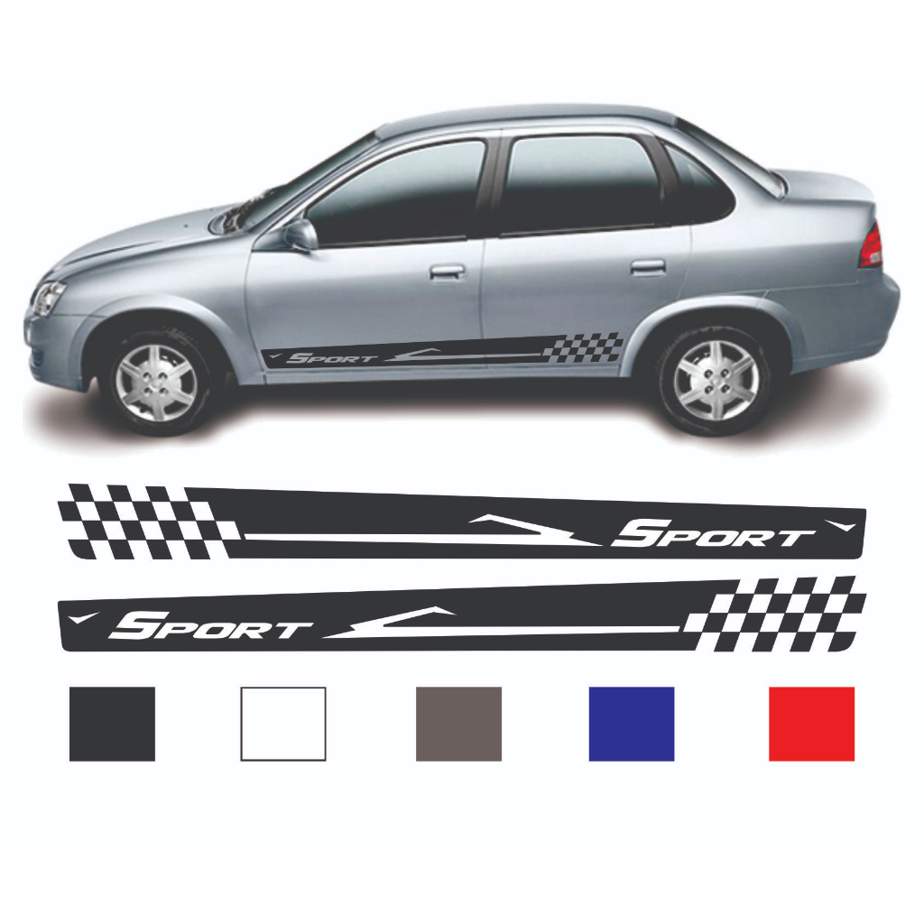 Faixas Tuning Kit Adesivo Lateral Corsa Classic Chevrolet