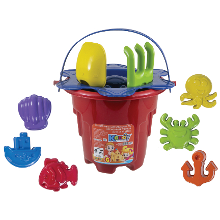 Kit Balde Praia 10 Peças Tamanho G - Diversão Nos Litorais e Parques - Brinquedo Certificado Inmetro em Oferta na Shopee