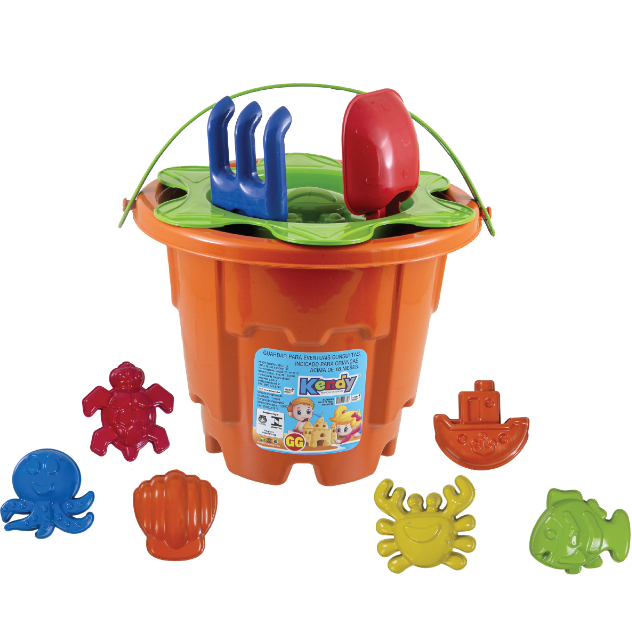 Balde Praia Super Grande Com 10 Peças - Certificado Inmetro - Diversão Nos Litorais E Parques em Oferta na Shopee