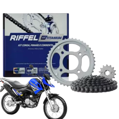Kit Relacao Tracao Transmissão Yamaha Xtz 150 Crosser 2014 à 2024 Original Riffel