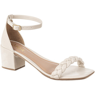 Sandália Feminina Salto Grosso Bloco Quadrado Casual Clássica Trança Macia Cortiça Natural Confortável Moda Blogueira Original Promoção Gigil