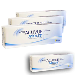 Lente De Contato 1 Day Acuvue Moist 03+01