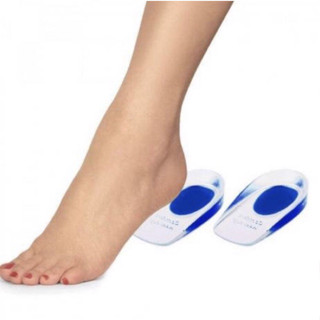 Par Meia Palmilha Anti impacto Silicone Gel Ortopédica Calcanhar Esporão