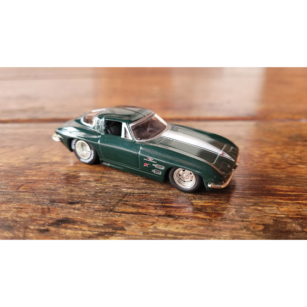Jada - '63 Chevy Corvette Sting Ray Verde - Big Time Muscle 2007 (Fora da Embalagem) - 1:64