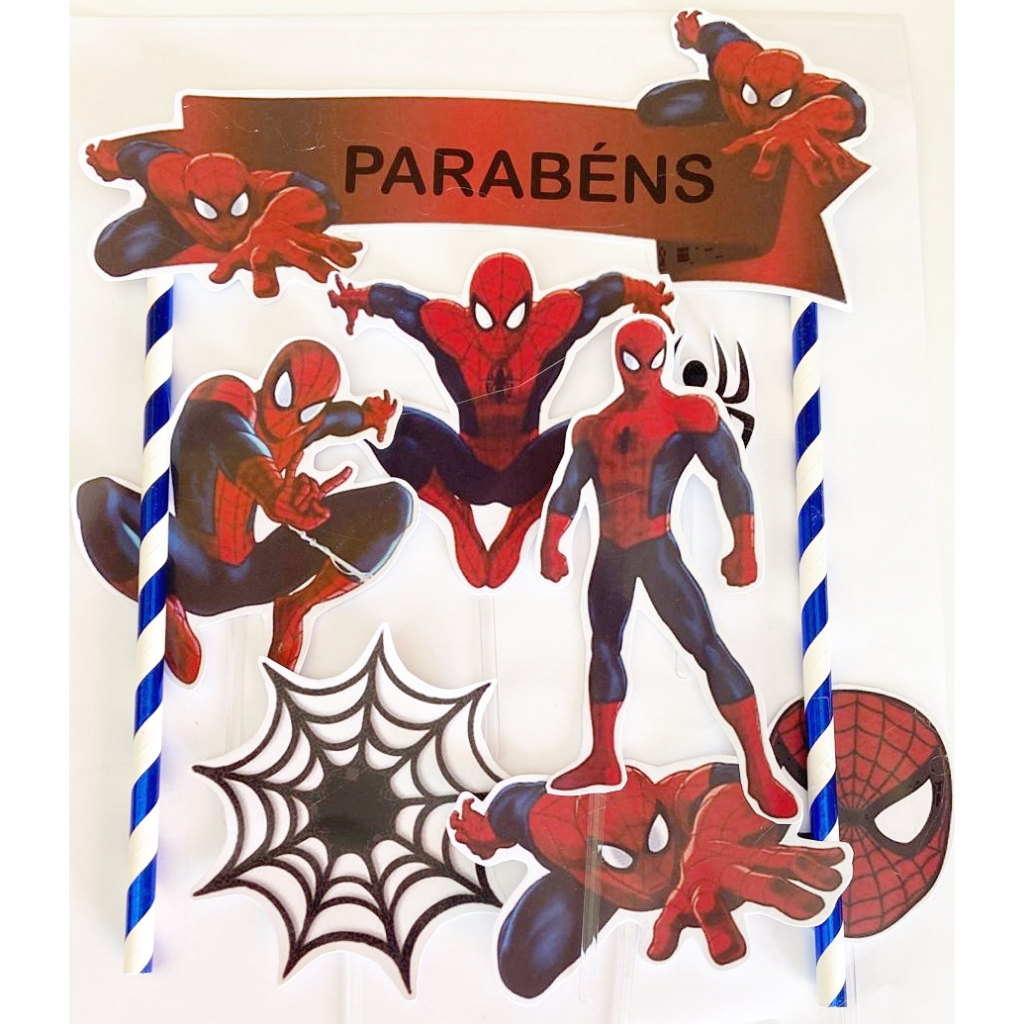 Topo de bolo do Homem Aranha- lojao do eva