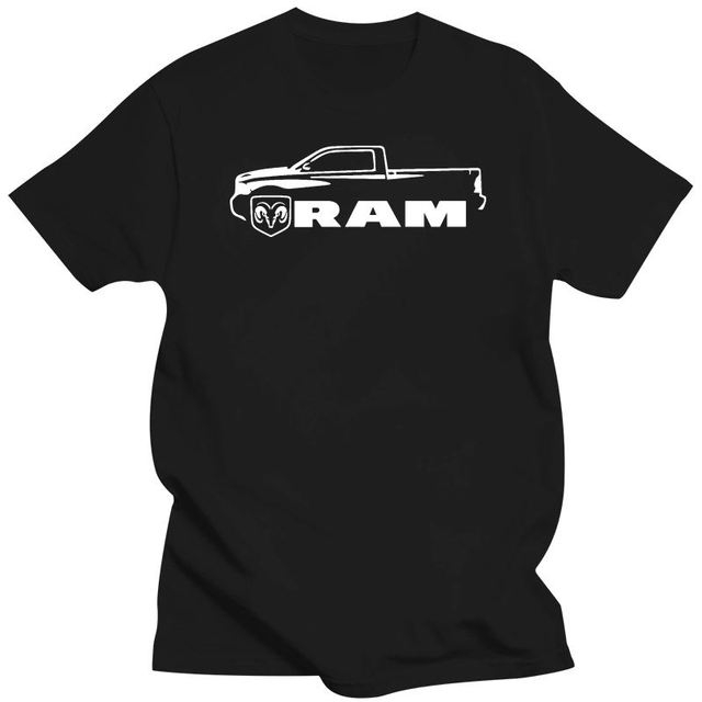 Camiseta Dodge Ram 100% Algodão de Gola Redonda de Malha Fresca com Envio Imediato em Oferta na Shopee