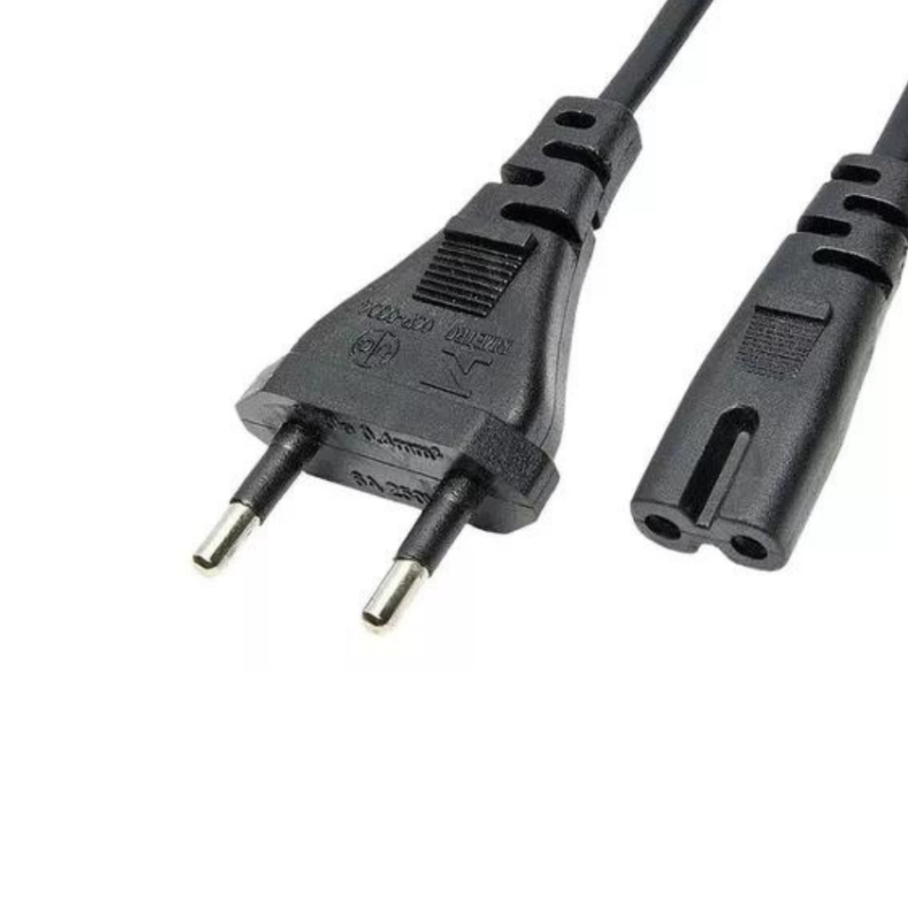 Cabo De Força Bipolar Fonte Bivolt Tipo 8 Para Tv Smart Samsung LG Ps4 Ps3 Xbox