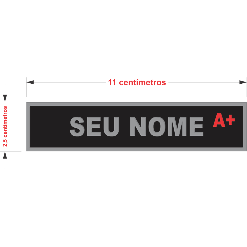 PATCH SUTACHE DE NOME EMBORRACHADO 3D PERSONALIZADO