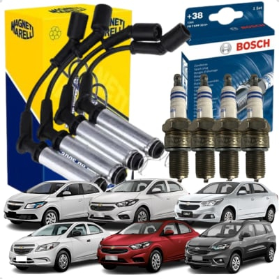 Kit Jogo Cabos E Velas De Ignição Original Volkswagen Onix Cobalt Prisma Spin 8v em Oferta na Shopee