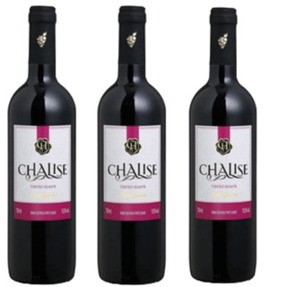Kit C/ 3 Vinho Chalise Tinto Suave 750 Ml