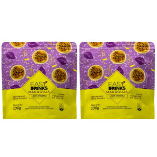 Kit C/ 2 Preparo Maracujá Easy Drinks Sache 100g