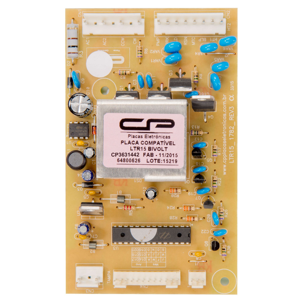 PLACA ELETRONICA COMPATIVEL LAVADORA - LTR15  - 64800626 - (BIVOLT)