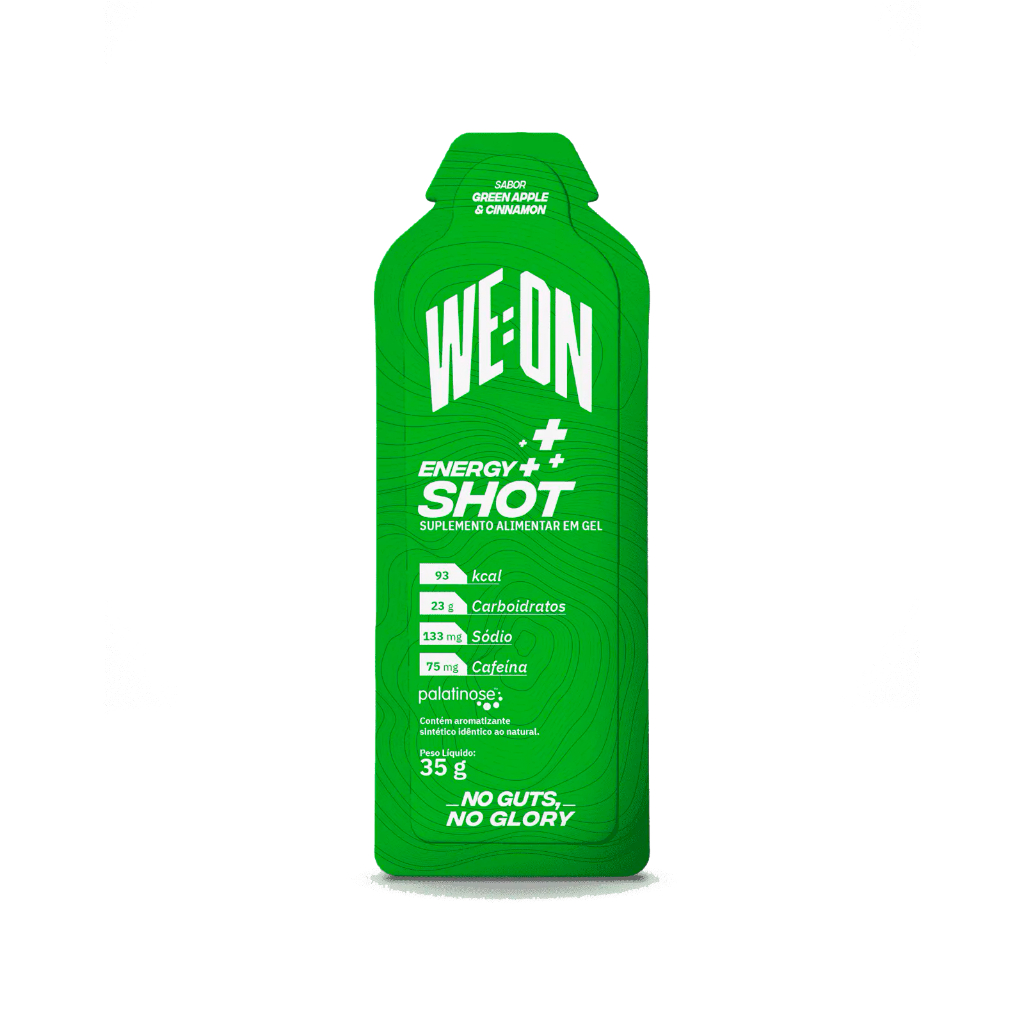 Energy Shot Gel We:On Caixa com 10 Sachês de 35g Cada - Suplemento em Gel de Carboidrato Vegano - We On