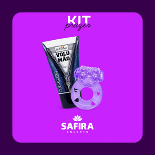 Kit Gel Volumão Masculino + Anel Peniano Com Vibrador E Estimulador De Clitóris