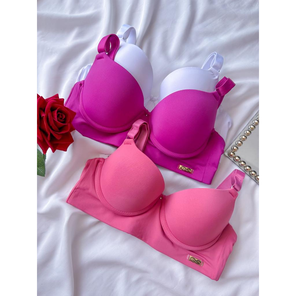 Kit 2 Sutia Reforçado Com Bojo Lingerie Alça Reforçada Microfibra Sutian Feminino Plus Siz...