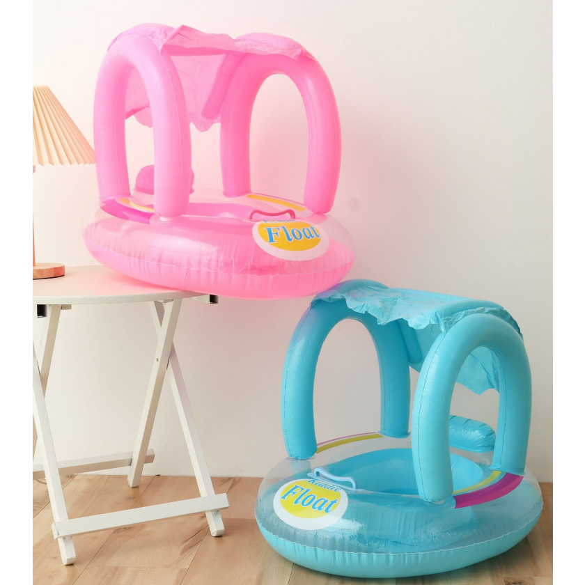 Boia Bote Bebê Cobertura Fralda Infantil Rosa Ou Azul Boia Piscina Bebe