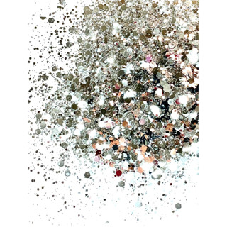 GM26 Glitter Chunky flocado Poliéster Importado resina unha 10gr - SILVER