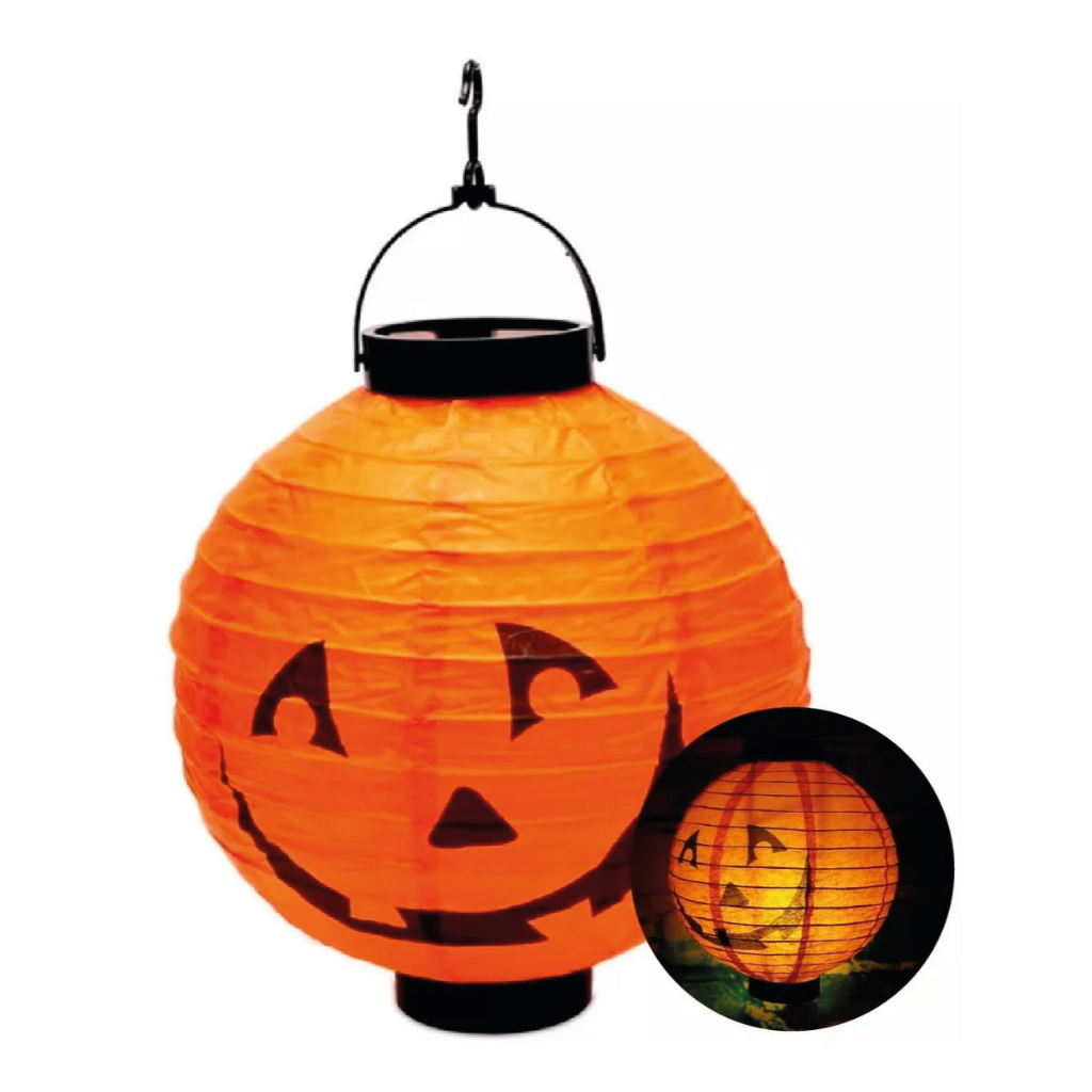 Balão Lanterna De Led Abobora Halloween