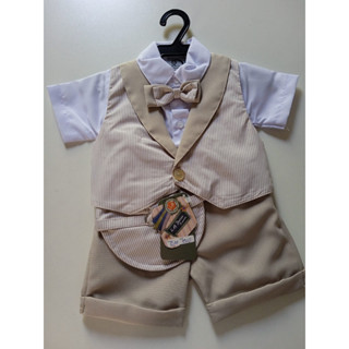 Conjunto Bermuda e Colete Saville Para Bebes Com 5 Itens