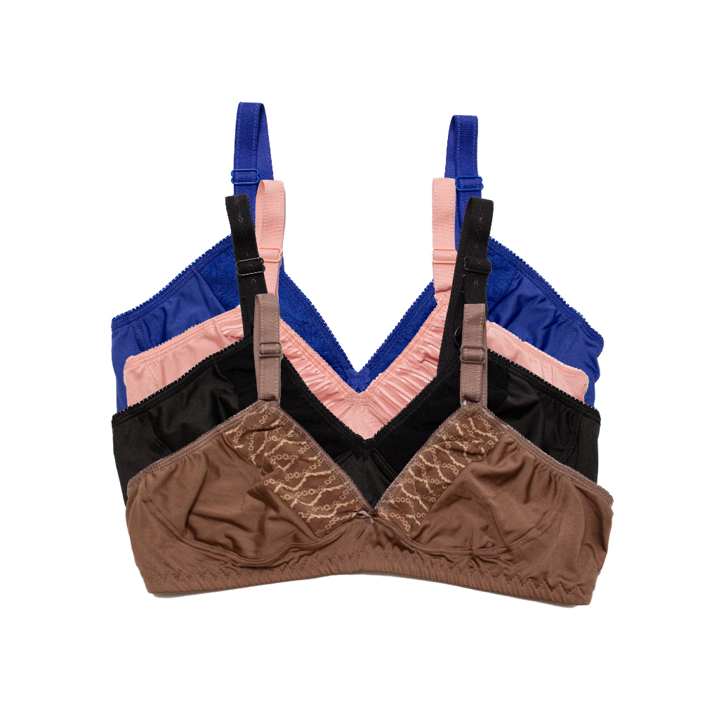 Kit 5 Sutiãs Reforçados Microfibra Com Detalhe Em Renda em Oferta na Shopee