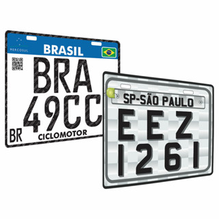Placa Decorativa Personalizada para Ciclomotor Moto 20x17cm
