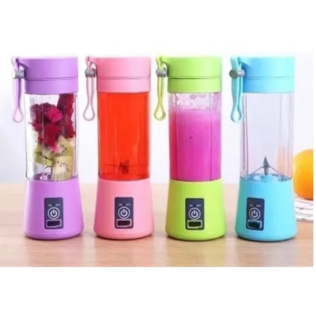 Misturador mini liquidificador portatil de Suco Elétrico 6 Lâminas 380ML Cabo Usb liquidificador suco
