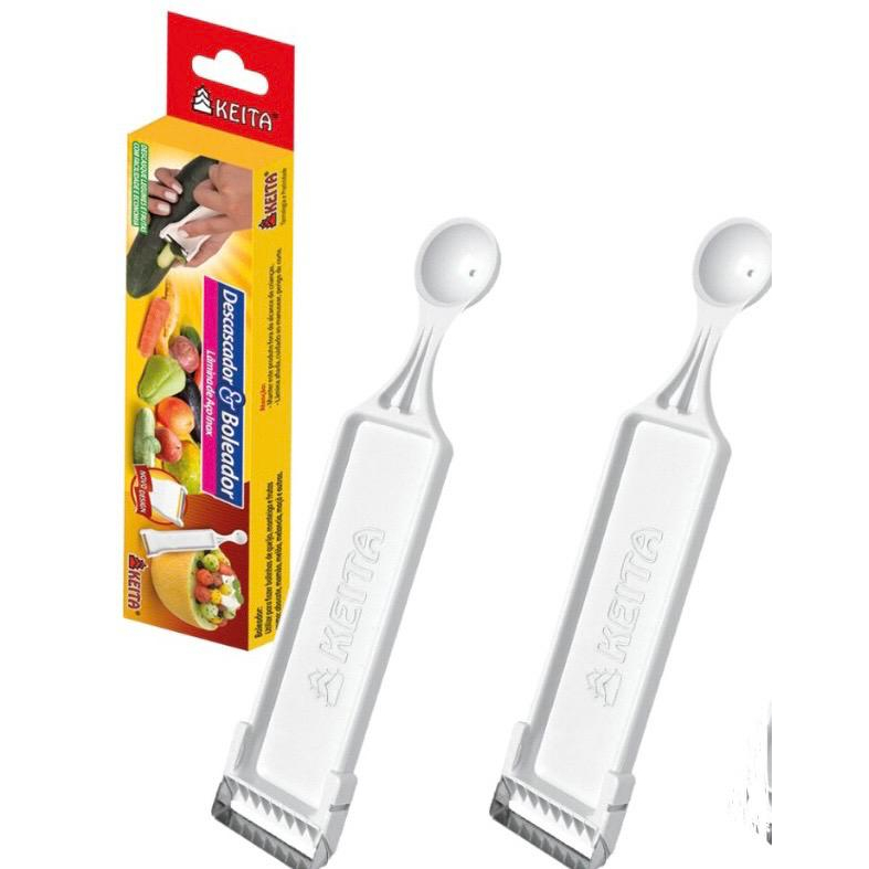 Kit 2 Descascador e Boleador de Legumes e Frutas Aço Inox Keita / MP em Oferta na Shopee