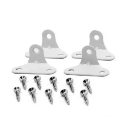 Kit 6 peças de Cantoneira 3 furos branca para prateleiras. Cantoneira de fixação reforçada