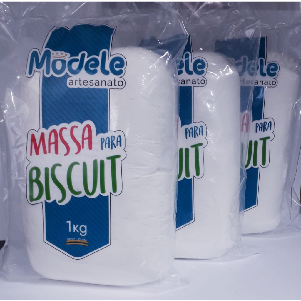 Massa para biscuit Modele Branco c/clareador 3kg